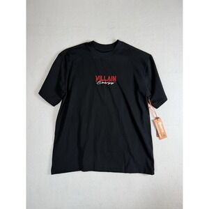 GSTR Villain Energy Night Ride Boxy Fit T Shirt Mens M Black Skeleton Graphic
